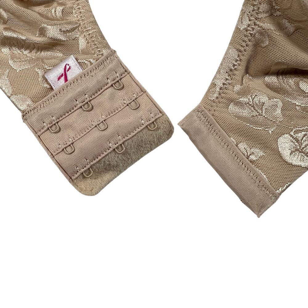WACOAL Awareness Bra Women 40D Beige Floral Seamless Wire Free Soft Cup NEW - Picture 8 of 13